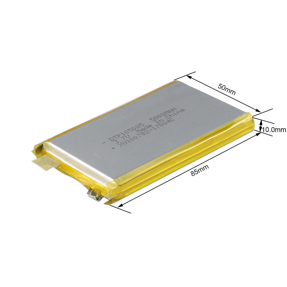 105085 5000mAh 3.7V Lithium Ion Battery (A-grade cell）