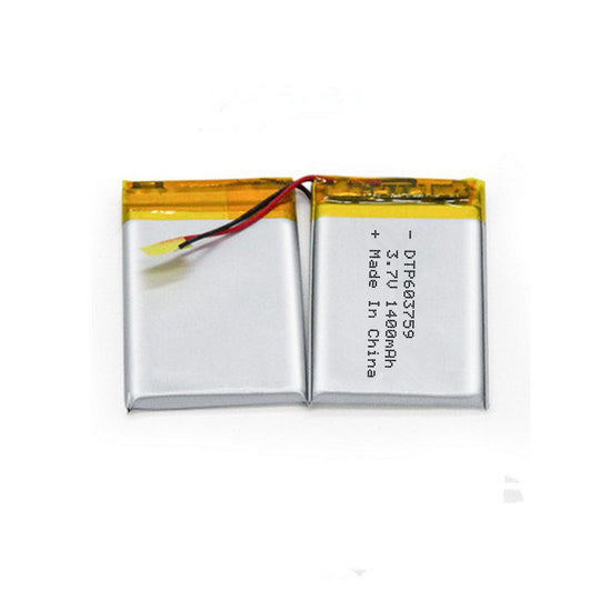 603759 1400mAh 3.7V Lithium Ion Battery (A-grade cell）