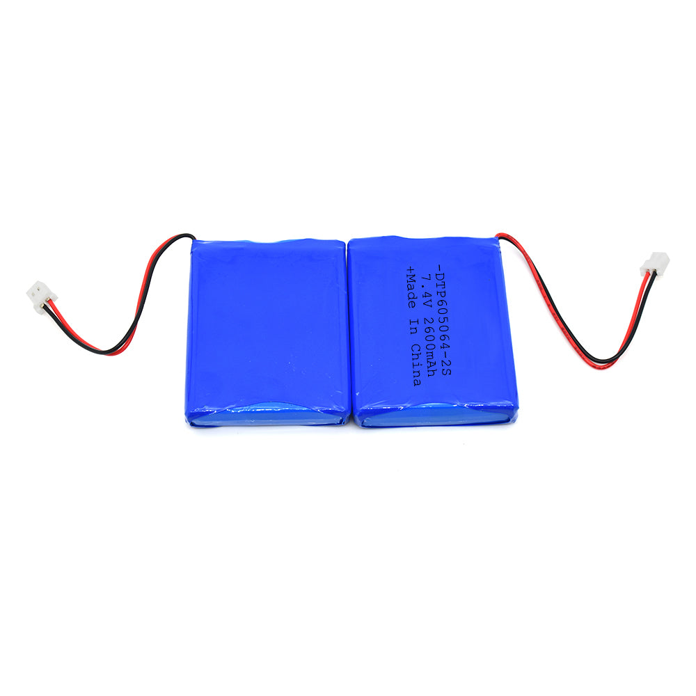 7.4V Lithium Battery Pack 605064-2S 2600mah  (A-grade cell）