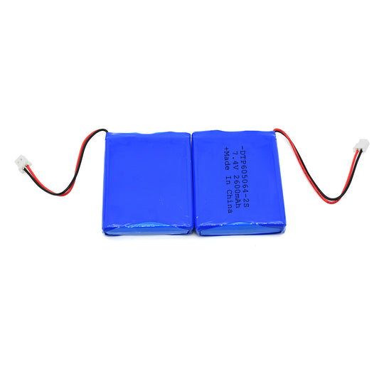7.4V Lithium Battery Pack 605064-2S 2600mah  (A-grade cell）