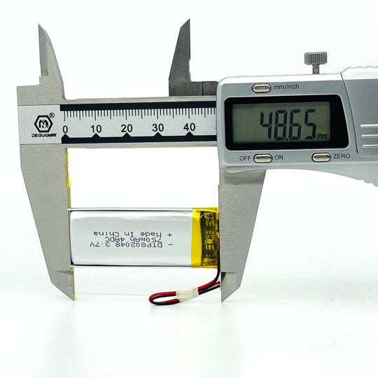 802048 750mAh 3.7V  Lithium Ion Battery (A-grade cell）