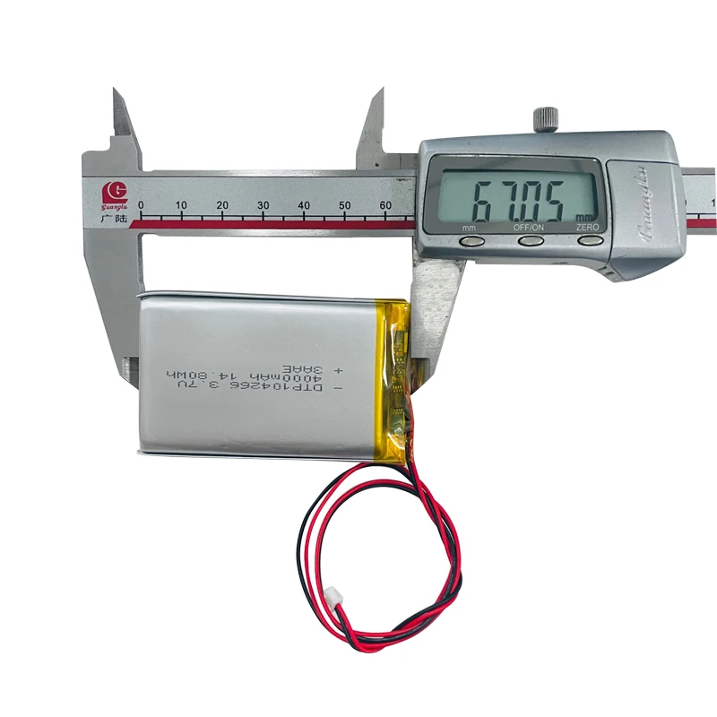 104266 4000mAh 3.7V Lithium Ion Battery (A-grade cell）