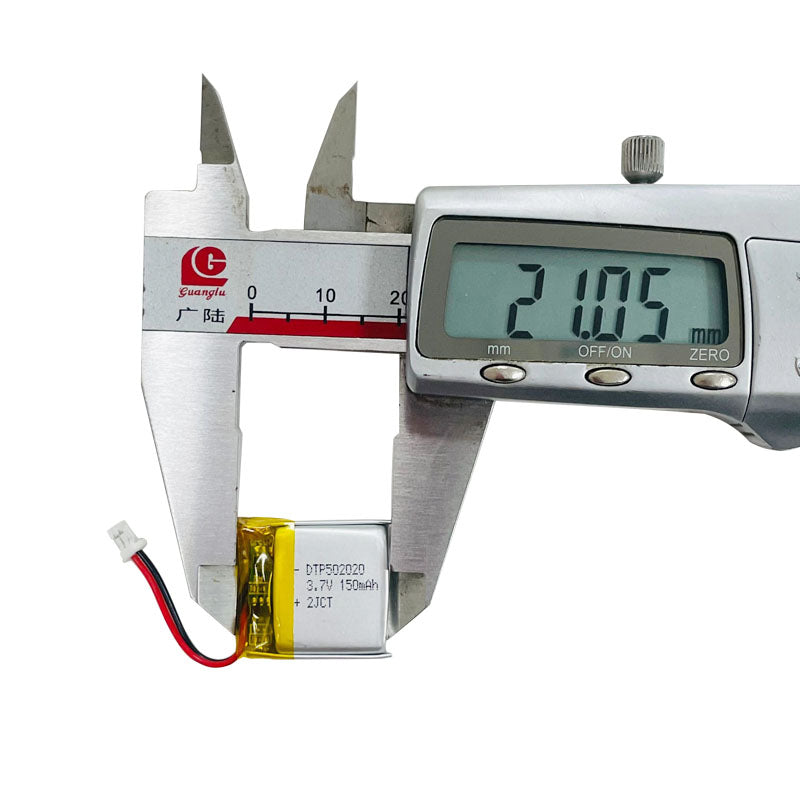 502020 150mAh 3.7V  Lithium Ion Battery (A-grade cell）