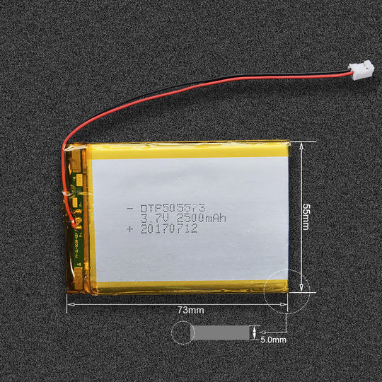 505573 2500mAh 3.7V Lithium Ion Battery (A-grade cell）