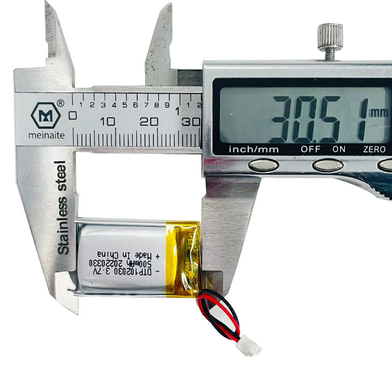 102030 500mAh 3.7V Lithium Ion Battery (A-grade cell）
