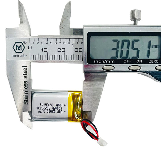 102030 500mAh 3.7V Lithium Ion Battery (A-grade cell）