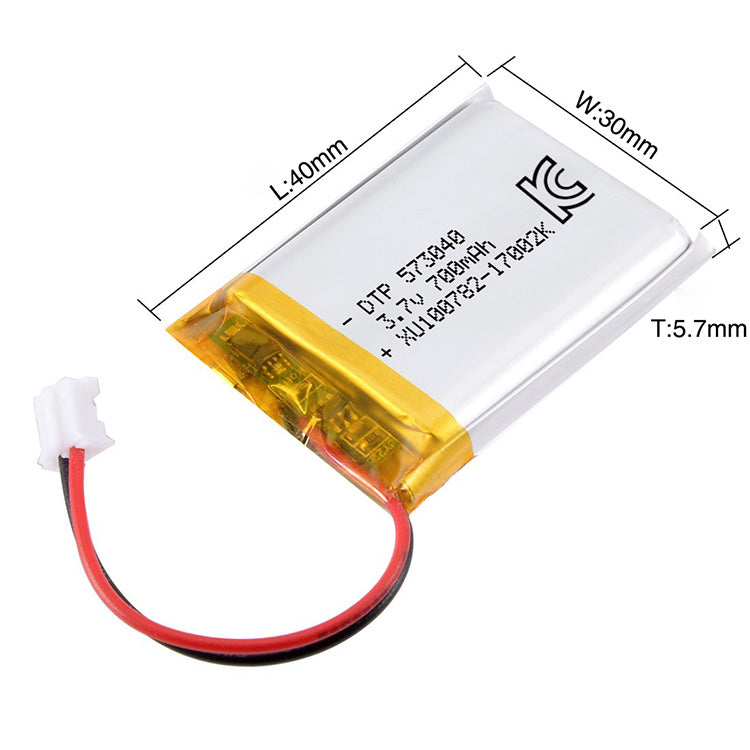 573040 700mAh 3.7V Lithium Ion Battery (A-grade cell）