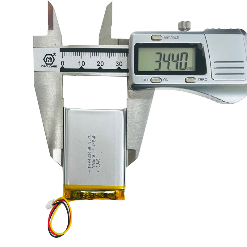 423450 750mAh 3.7V Lithium Ion Battery (A-grade cell）