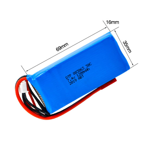 High Rate 30C-803063-2S 7.4V 1200mah Lithium Battery (A-grade cell）