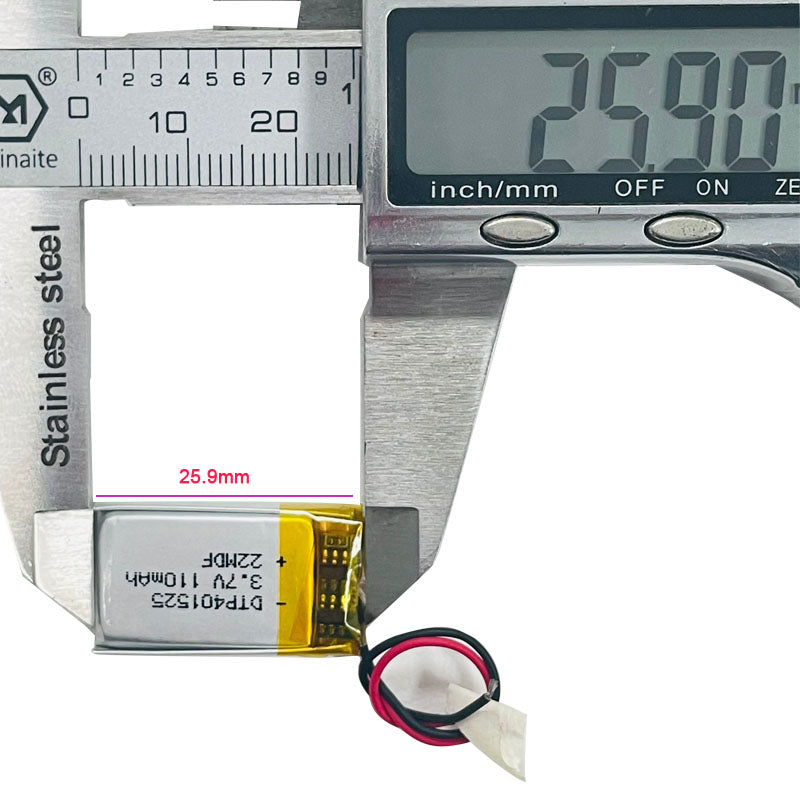 401525 110mAh 3.7V Lithium Ion Battery (A-grade cell）