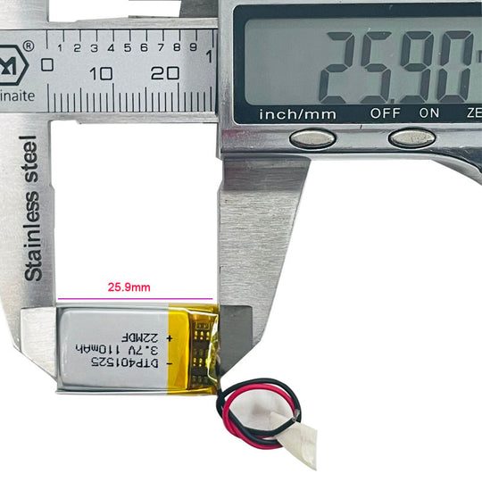 401525 110mAh 3.7V Lithium Ion Battery (A-grade cell）