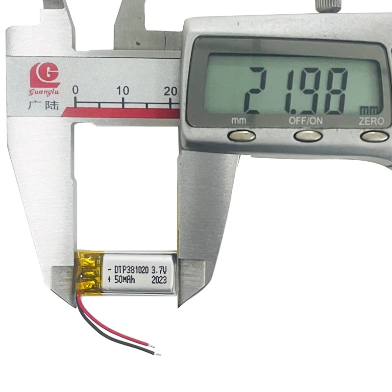 381020 50mAh 3.7V Lithium Ion Battery (A-grade cell）