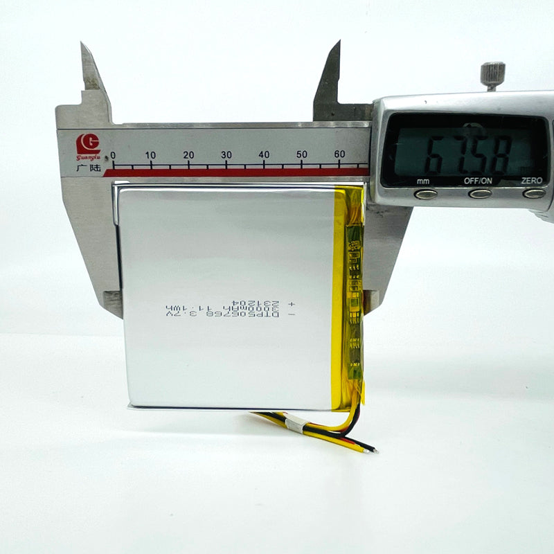 506768  3000mAh 3.7V Lithium Ion Battery (A-grade cell）