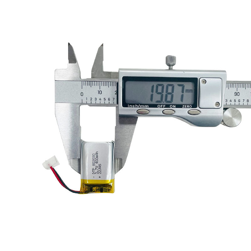 802030 400mAh 3.7V  Lithium Ion Battery (A-grade cell）