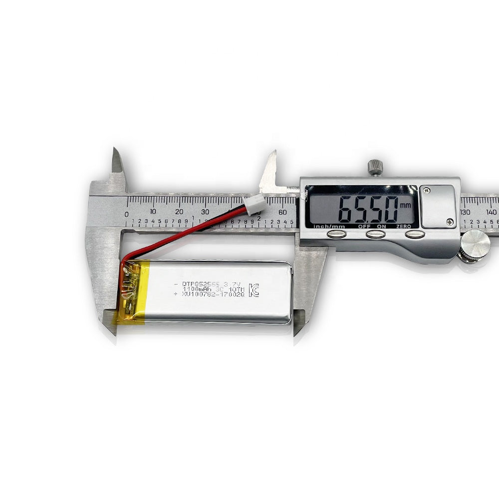 852565 1100mAh 3.7V Lithium Ion Battery (A-grade cell）