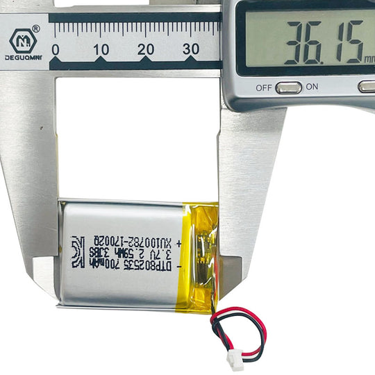 802535 700mAh 3.7V Lithium Ion Battery (A-grade cell）
