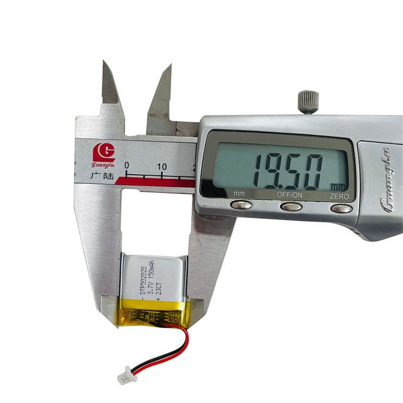 502020 150mAh 3.7V  Lithium Ion Battery (A-grade cell）