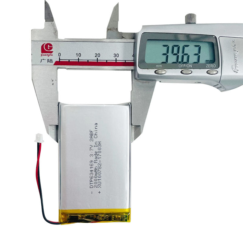 634169 2000mAh 3.7V Lithium Ion Battery (A-grade cell）