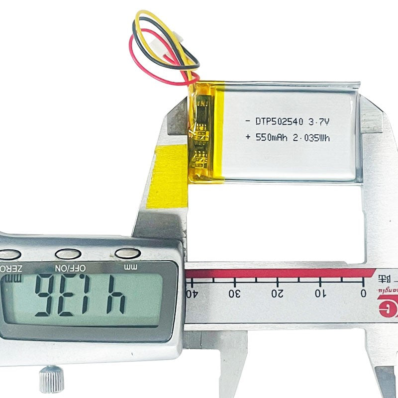 502540 550mAh 3.7V Lithium Ion Battery (A-grade cell）