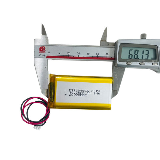104065 3000mAh 3.7V Lithium Ion Battery (A-grade cell）