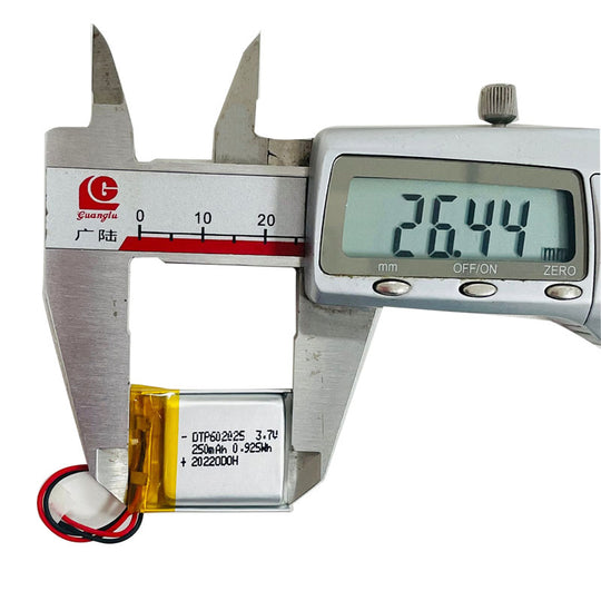 602025 250mAh 3.7V Lithium Ion Battery (A-grade cell）
