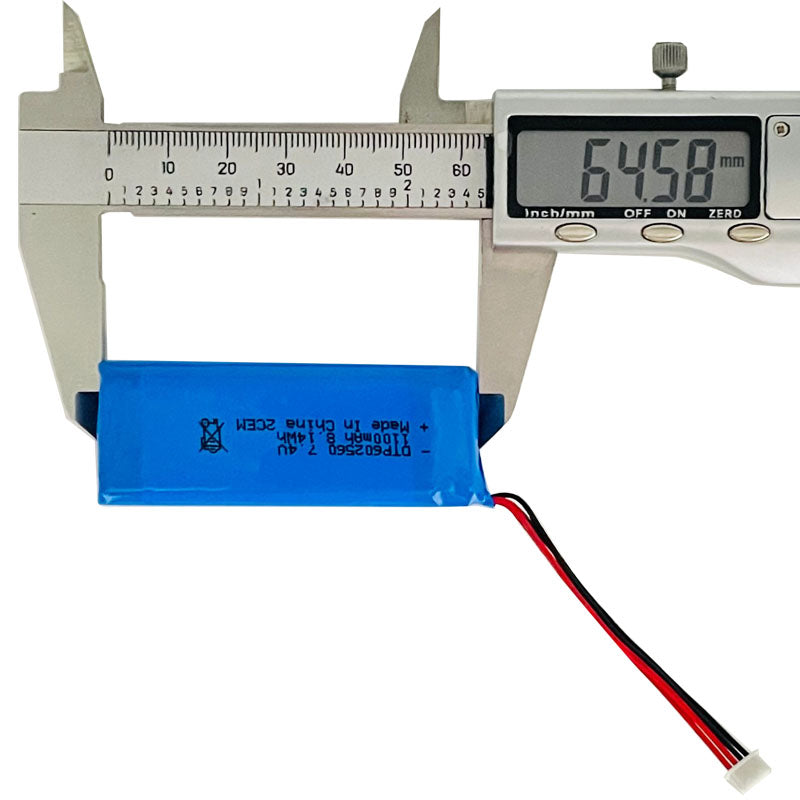 7.4V Lithium Battery Pack 602560-2S 1100mah  (A-grade cell）