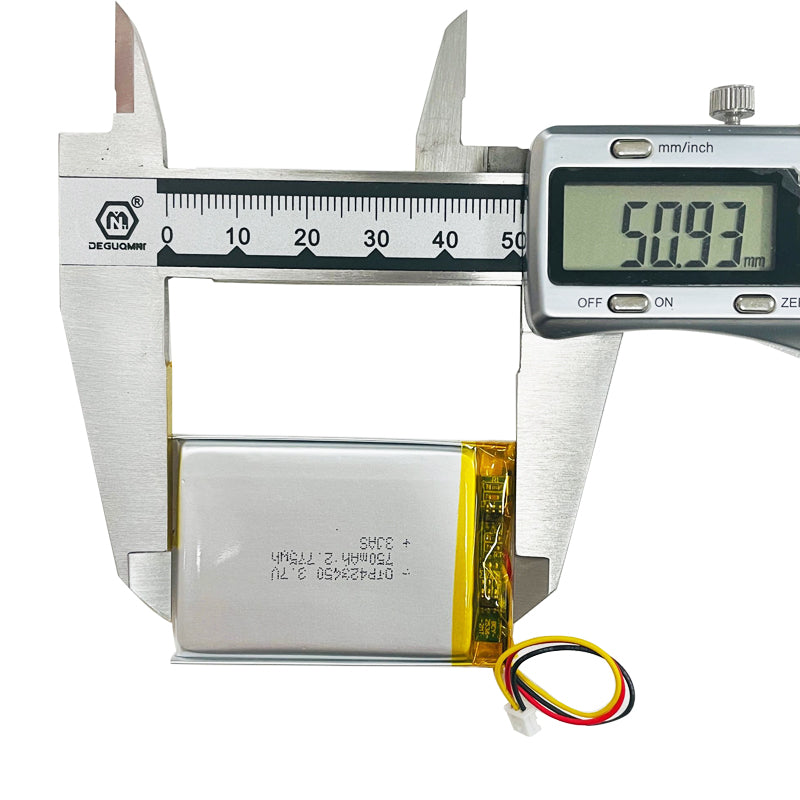 423450 750mAh 3.7V Lithium Ion Battery (A-grade cell）