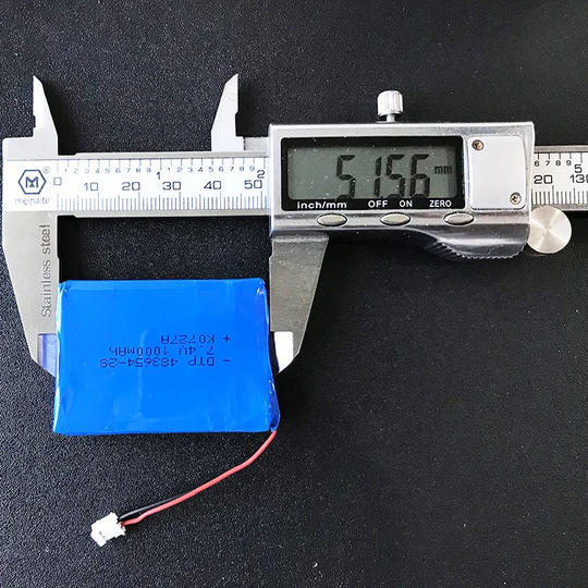 7.4V Lithium Battery Pack 483654-2S 1000mah  (A-grade cell）
