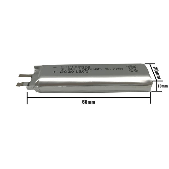 102060 1500mAh 3.8V High-Voltage Lithium Ion Battery (A-grade cell）