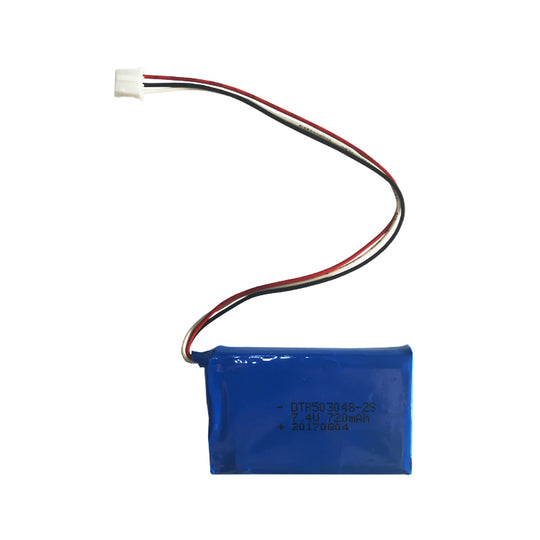 7.4V Lithium Battery Pack 503048-2S 720mah  (A-grade cell）