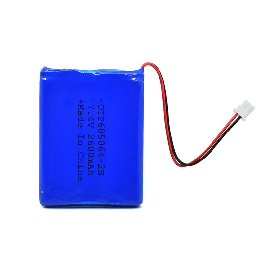 7.4V Lithium Battery Pack 605064-2S 2600mah  (A-grade cell）