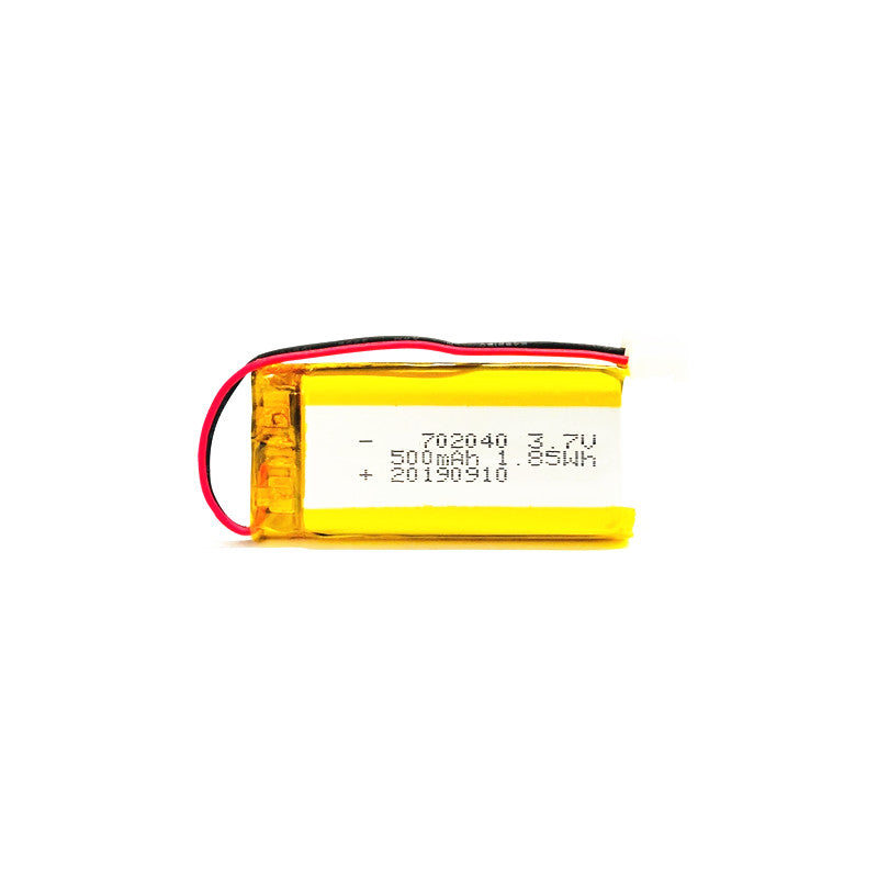 702040 500mAh 3.7V Lithium Ion Battery (A-grade cell）