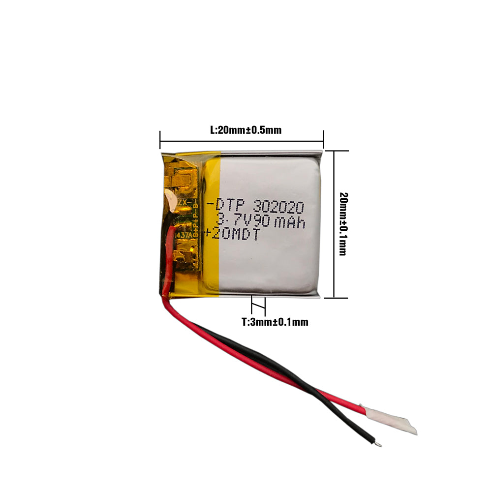 302030 140mAh 3.7V Lithium Ion Battery (A-grade cell）